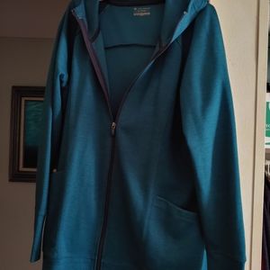 Teal Blue Sweatshirt Jacket